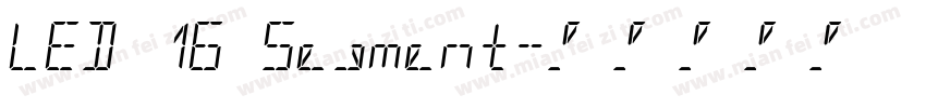 LED 16 Segment字体转换